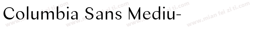 Columbia Sans Mediu字体转换